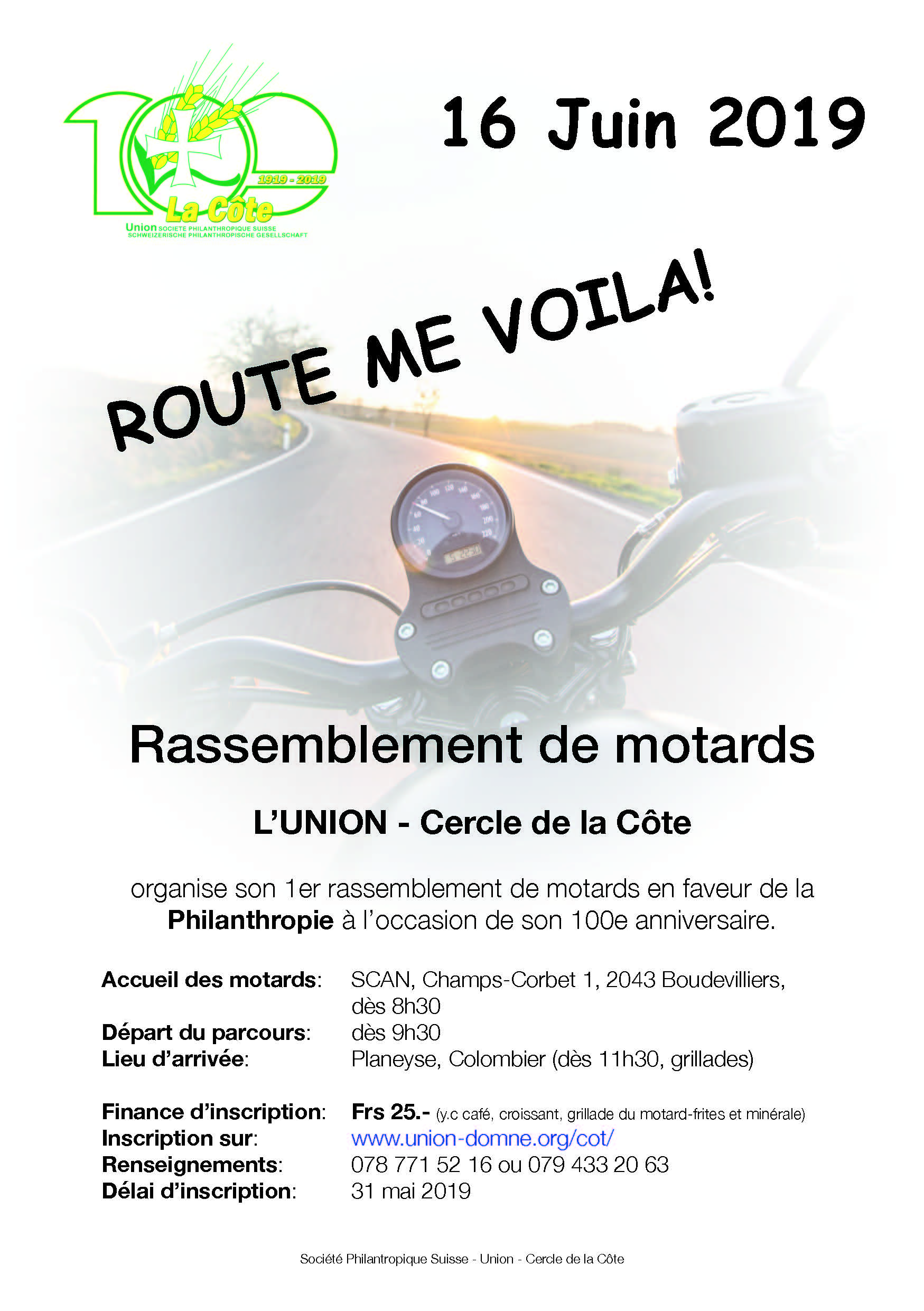 Le Dimanche 16 Juin L Union La Cote Organise Un Rassemblement Motard Pour Son Jubile Acidmoto Ch Le Site Suisse De L Information Moto