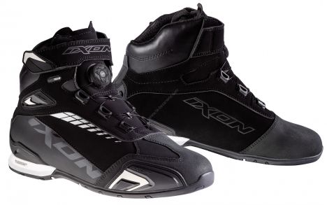 Ixon Bull WP - Les baskets avec semelles Michelin Chaussures-moto-ixon-bull-wp-noir-blanc
