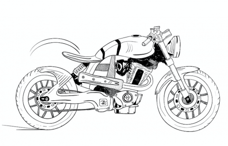 Des coloriages moto pour occuper vos marmots / minots / enfants