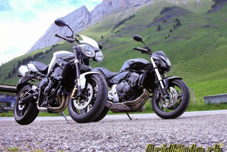 Comparatif CB600 Hornet / Street Triple R: Match!