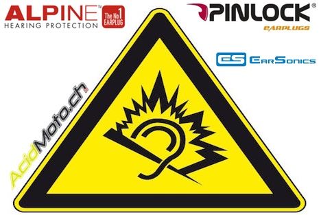 Comparatif des protections auditives Alpine MotoSafe Earplugs, EarSonics Earpad et Pinlock Earplugs