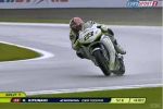 Le Japonais Ryuichi Kiyonari se bat contre les intempéries à Donington Park