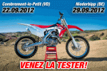 Venez tester sur piste les nouvelles Honda CRF250R et CRF450R - Honda Cross Tests 2012