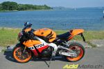 Notre photographe, en extase devant la Honda CBR1000RR Repsol Edition