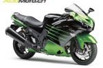 Kawasaki présente la ZZR1400 équipée de suspensions Öhlins