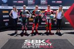 WSBK à Laguna Seca - Les Kawasaki Boys devant la Ducati de Giugliano