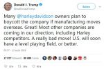 Donald Trump appelle au boycott d&#039;Harley-Davidson