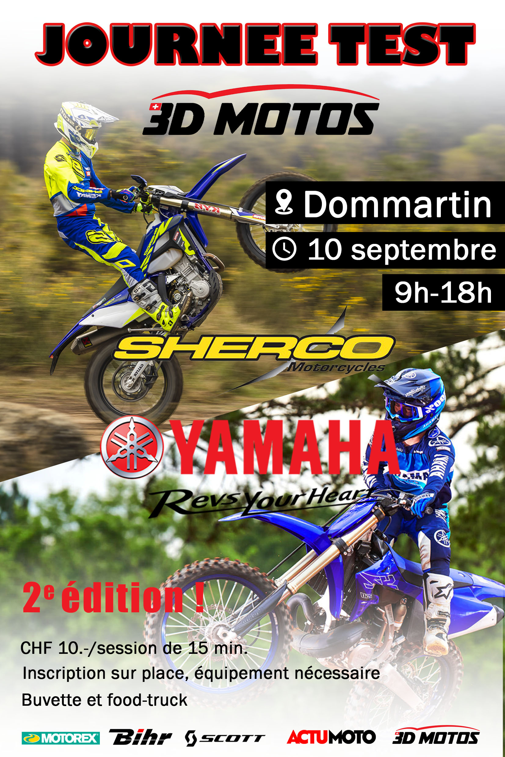 Journée test 3D Motos  10 sept. 2022 à Dommartin  AcidMoto.ch